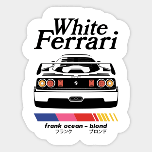 Blond White Ferrari Sticker